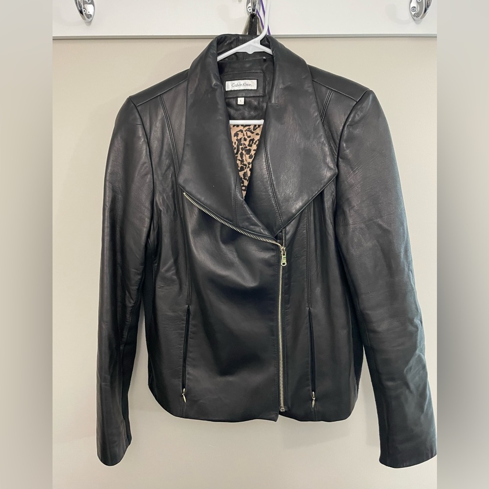Junior size large leather jacket